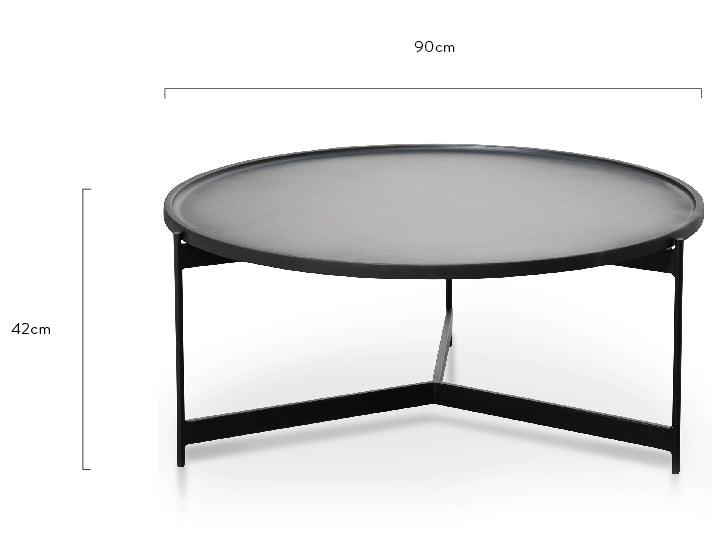 CCF2564-SU 90cm Coffee Table - Matt Black - Furniture Castle