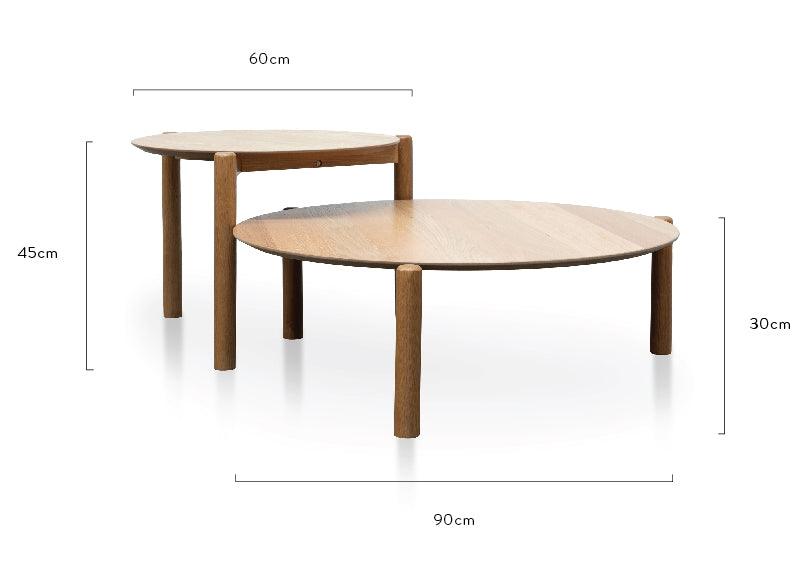 CCF2814-KD-CF2815-KD - Nest of Coffee tables - Natural - Furniture Castle