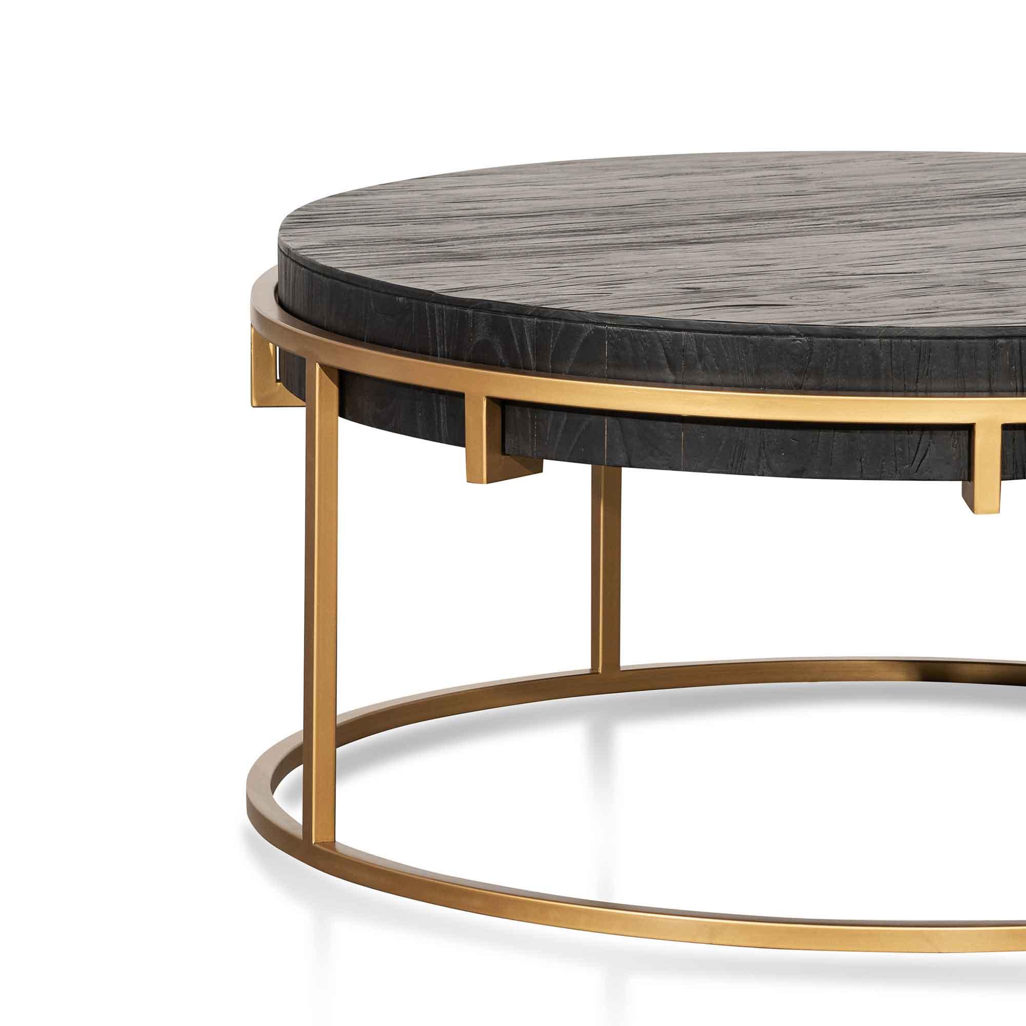 CCF2933-NI 100cm Round Coffee Table - Golden - Furniture Castle