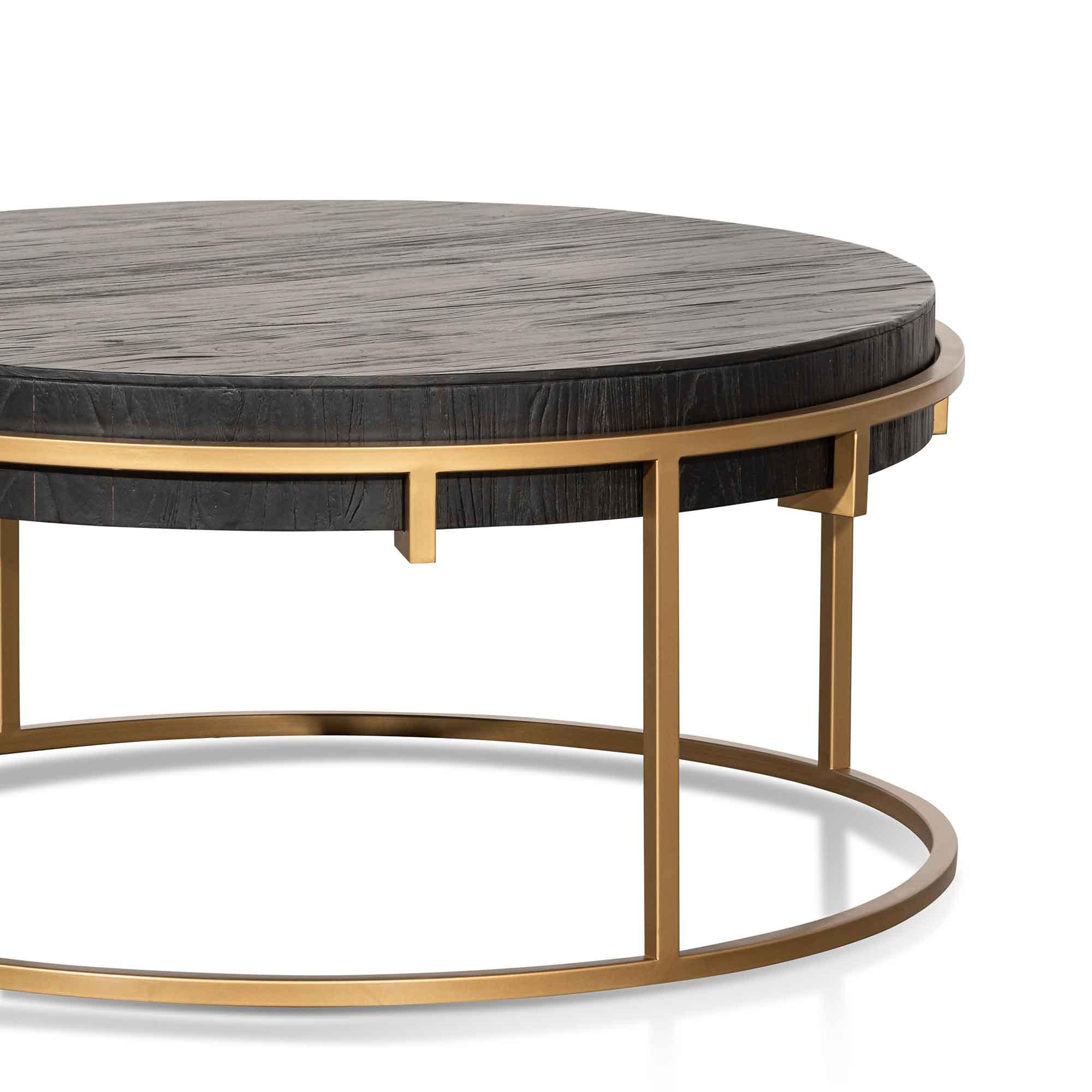 CCF2933-NI 100cm Round Coffee Table - Golden - Furniture Castle