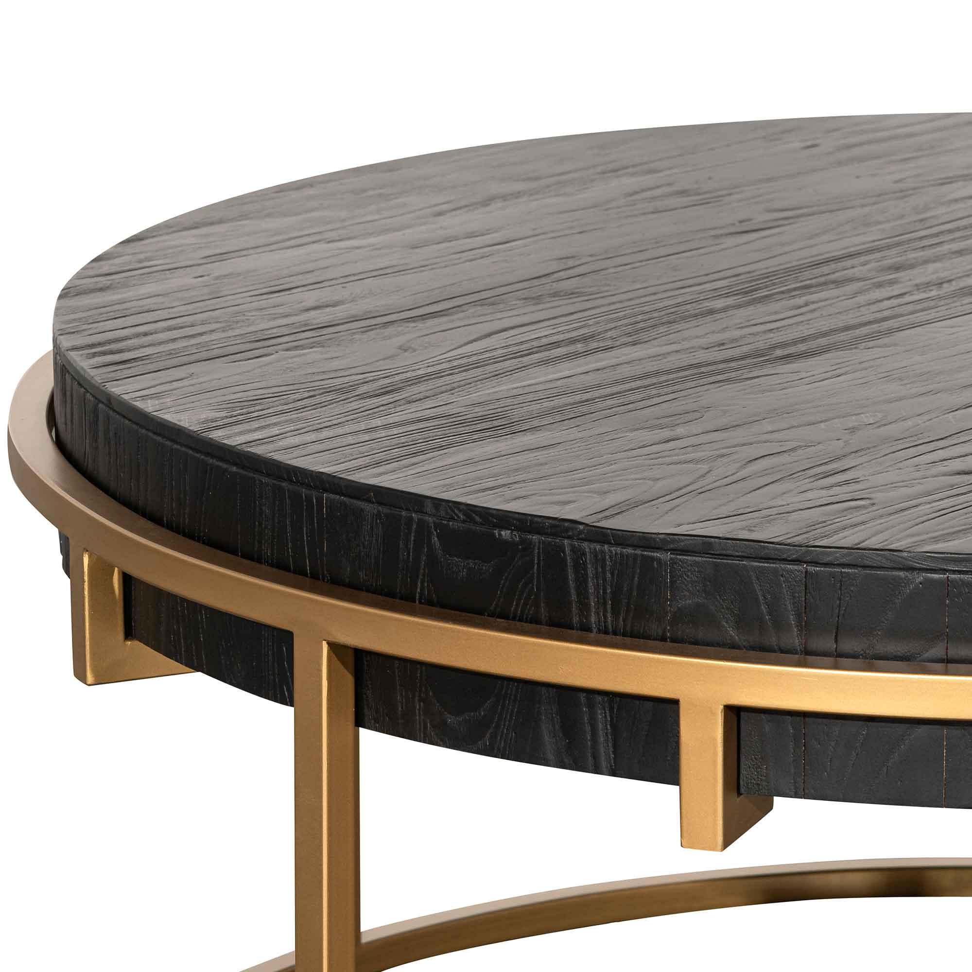 CCF2933-NI 100cm Round Coffee Table - Golden - Furniture Castle