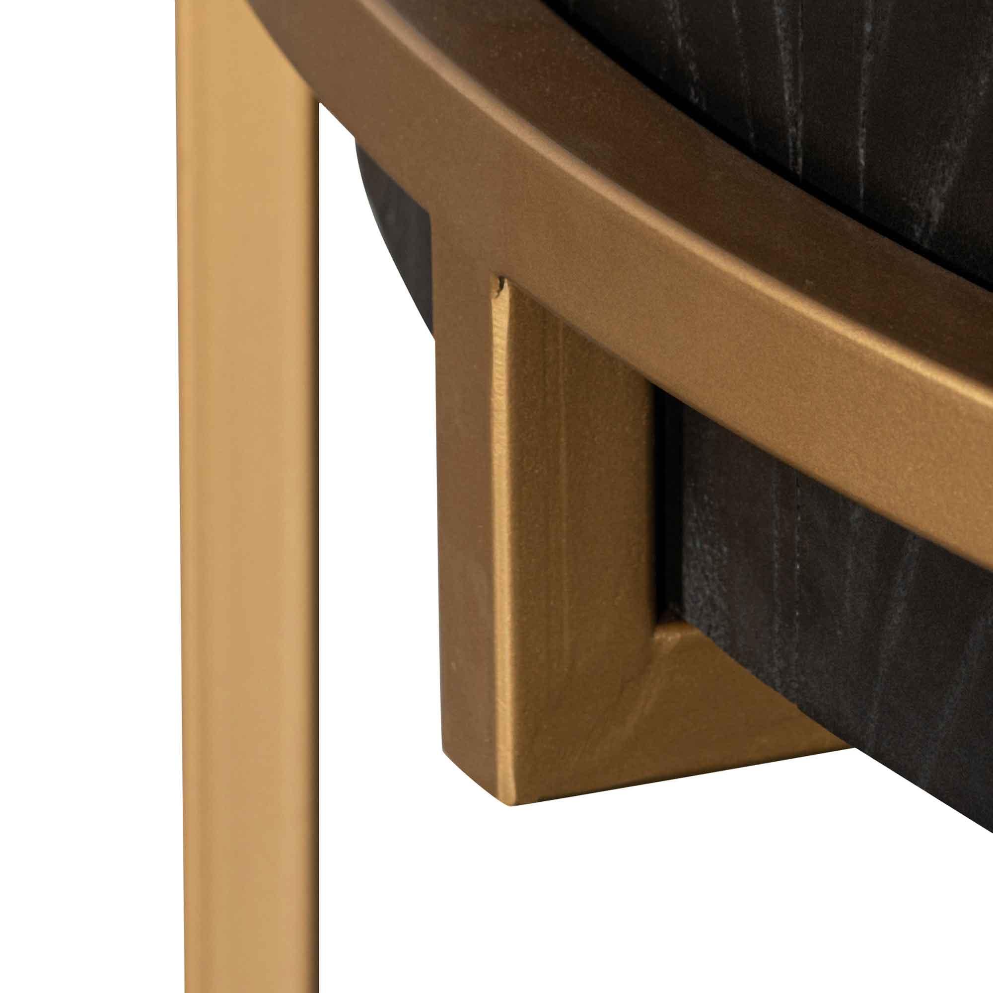 CCF2933-NI 100cm Round Coffee Table - Golden - Furniture Castle