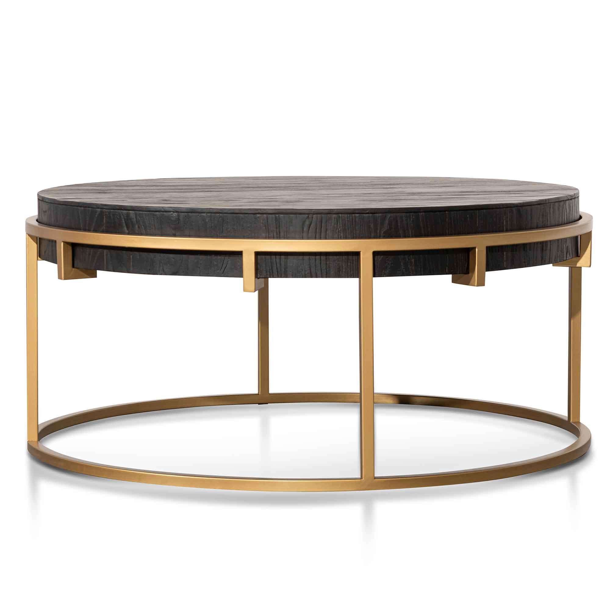 CCF2933-NI 100cm Round Coffee Table - Golden - Furniture Castle