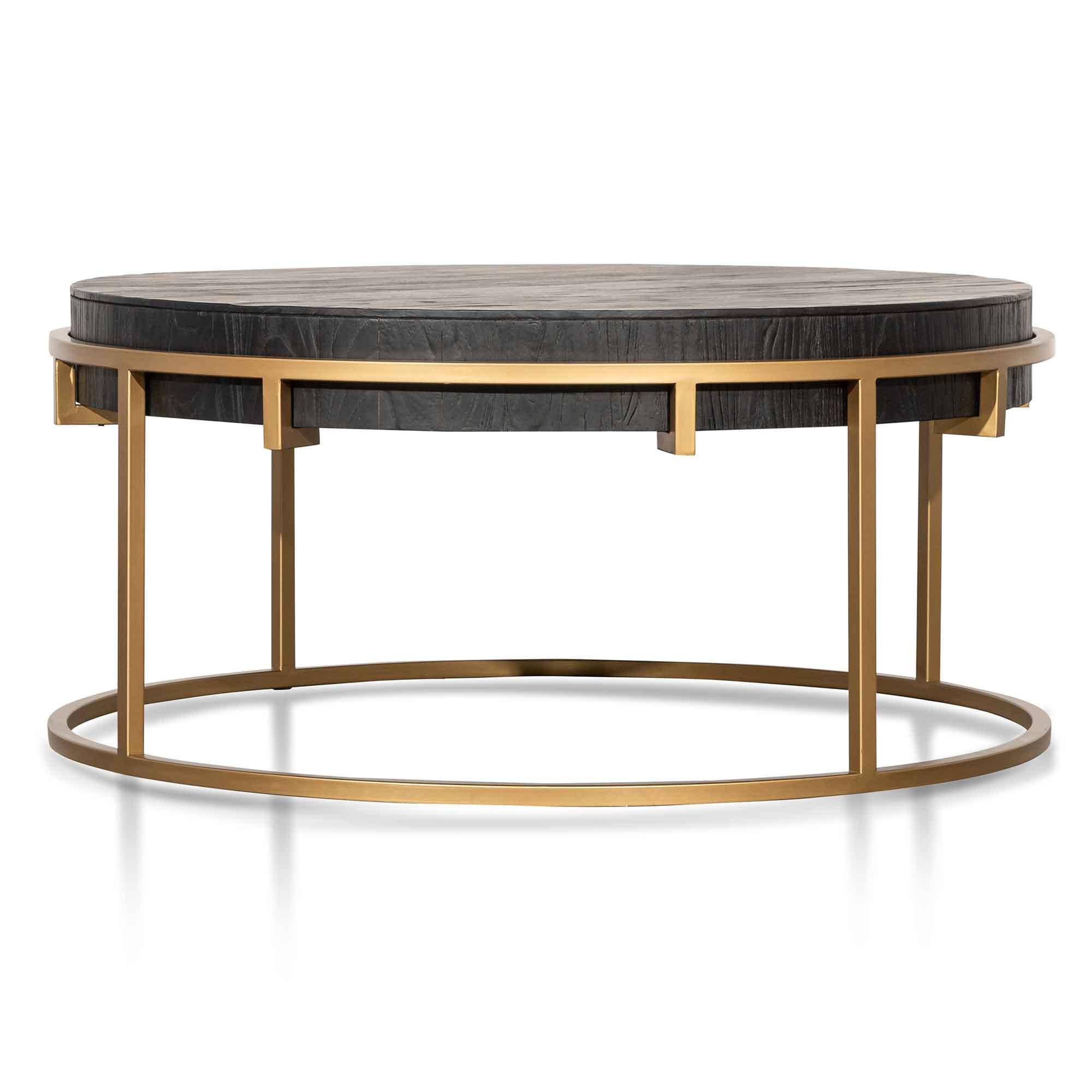 CCF2933-NI 100cm Round Coffee Table - Golden - Furniture Castle
