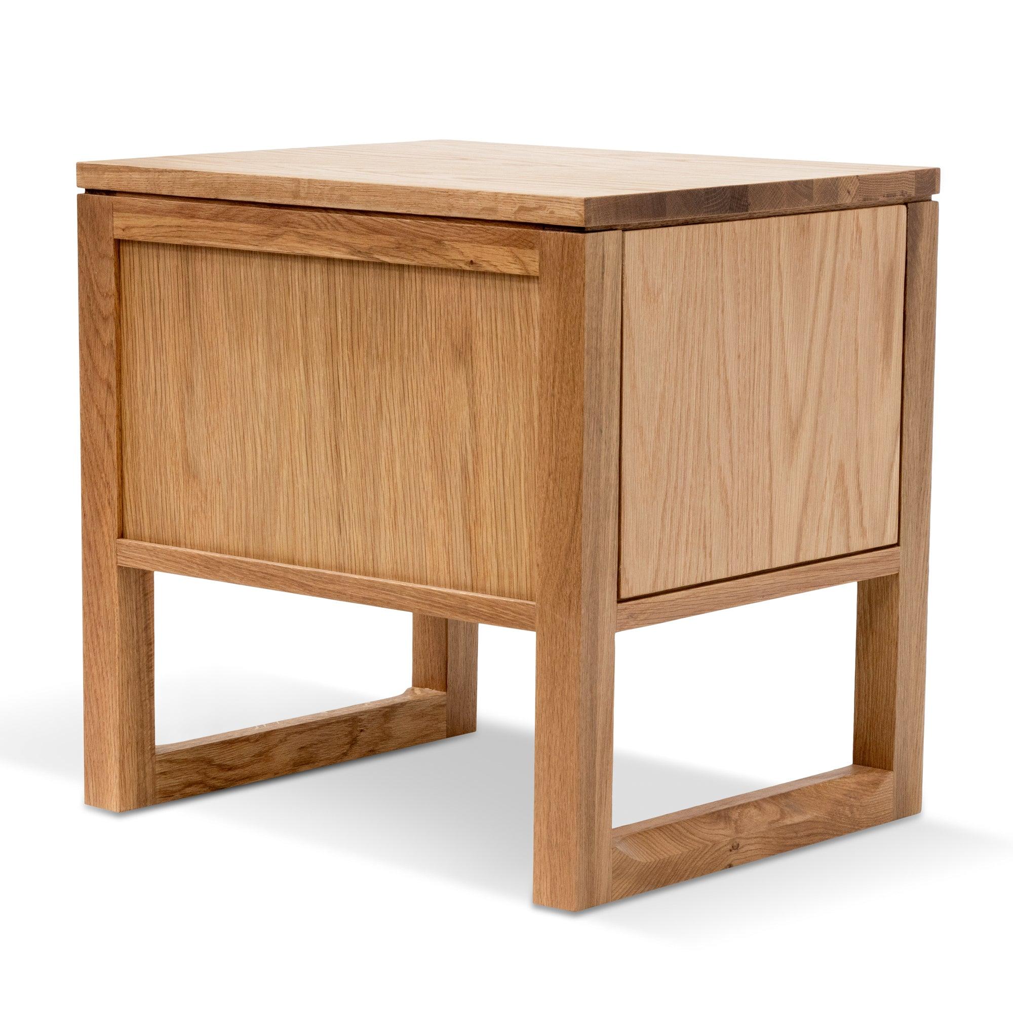 CCF490 2 Drawer Wooden Bedside Table - Natural Oak - Furniture Castle