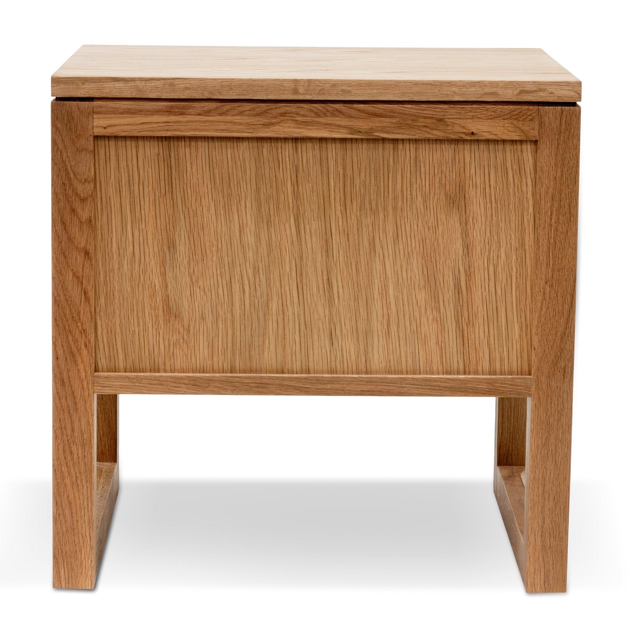 CCF490 2 Drawer Wooden Bedside Table - Natural Oak - Furniture Castle