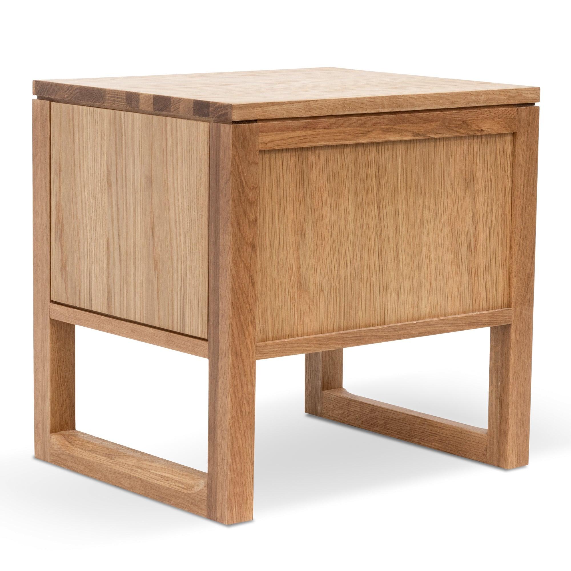 CCF490 2 Drawer Wooden Bedside Table - Natural Oak - Furniture Castle