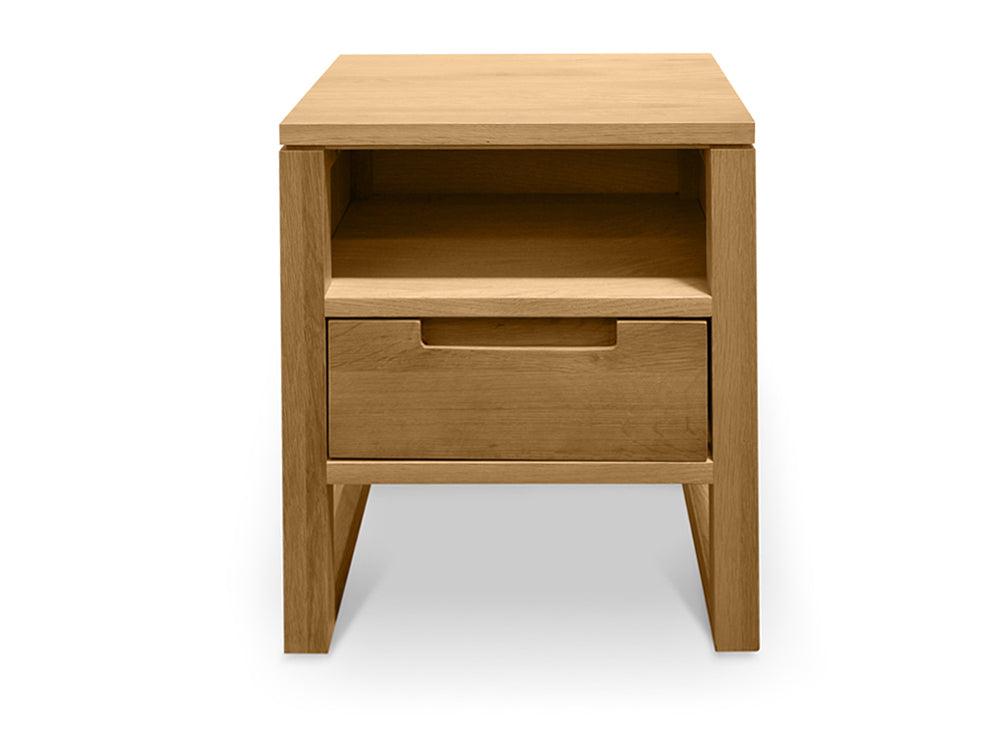 CCF500 1 Drawer Wooden Bedside Table - Natural Oak - Furniture Castle