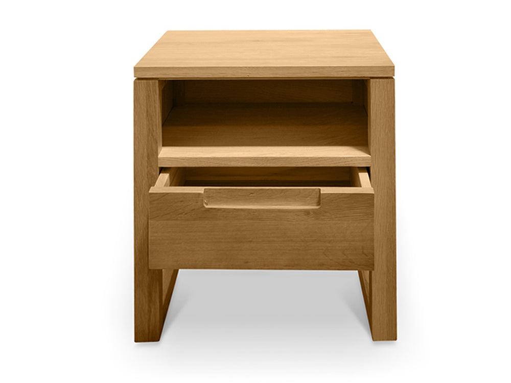 CCF500 1 Drawer Wooden Bedside Table - Natural Oak - Furniture Castle