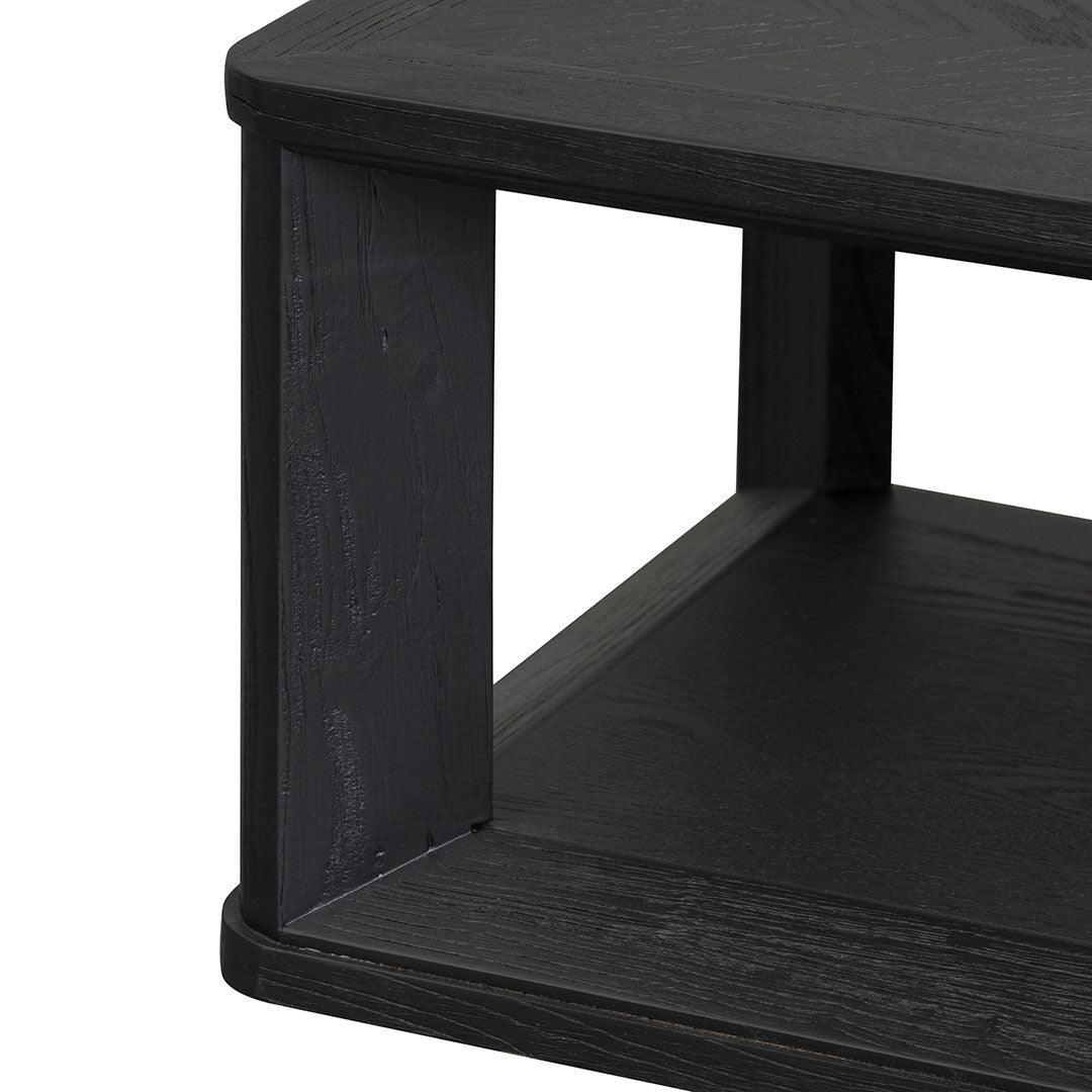 CCF6084-CH Square ELM Coffee Table - Black - Furniture Castle