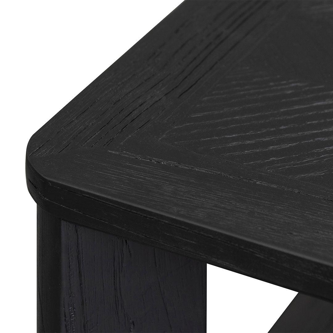 CCF6084-CH Square ELM Coffee Table - Black - Furniture Castle