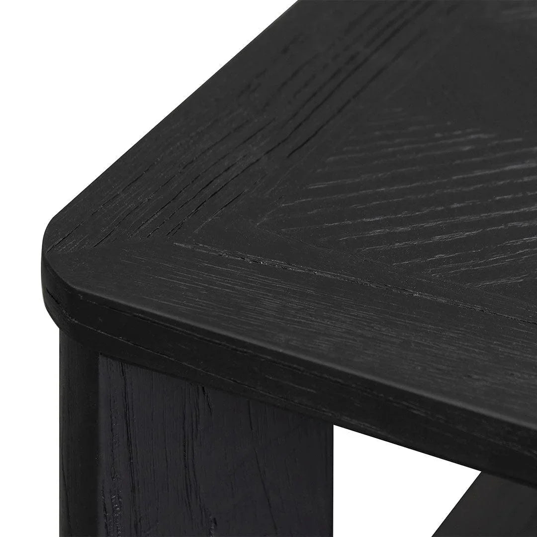 CCF6084-CH Square ELM Coffee Table - Black - Furniture Castle