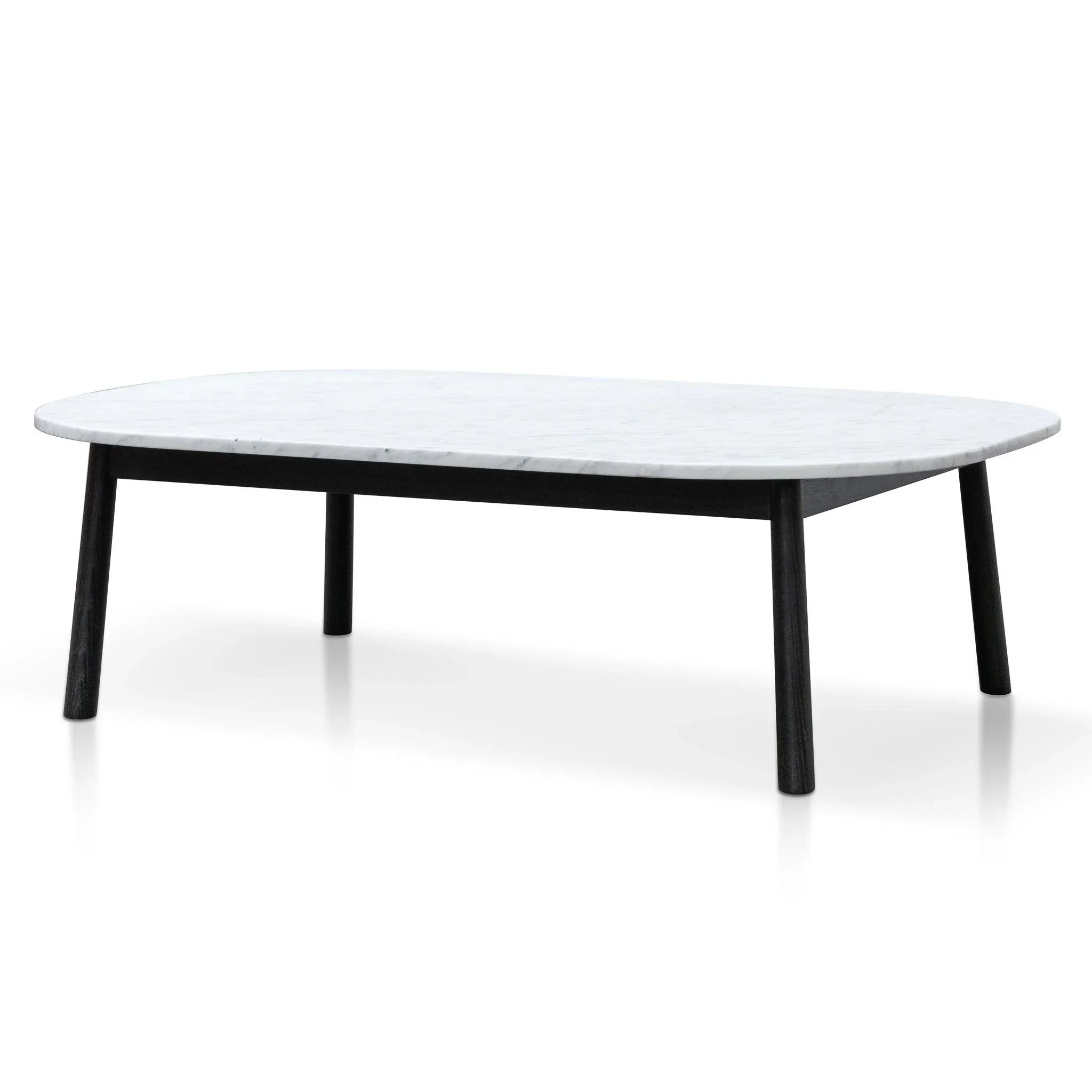 CCF6160-SD 110cm Marble Coffee Table - Black Base - Furniture Castle