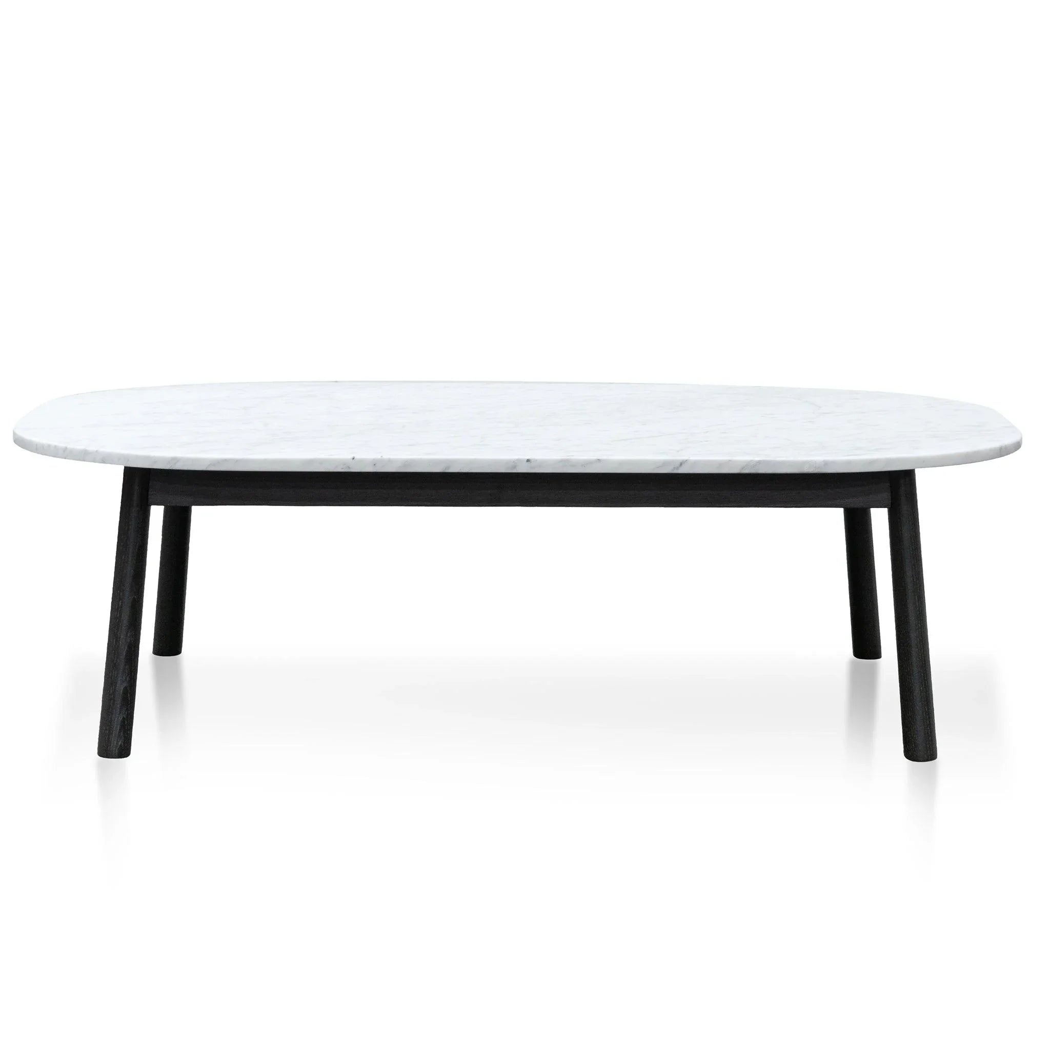 CCF6160-SD 110cm Marble Coffee Table - Black Base - Furniture Castle
