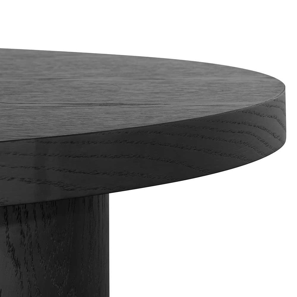 CCF6417-CN 100cm Wooden Round Coffee Table - Black - Furniture Castle