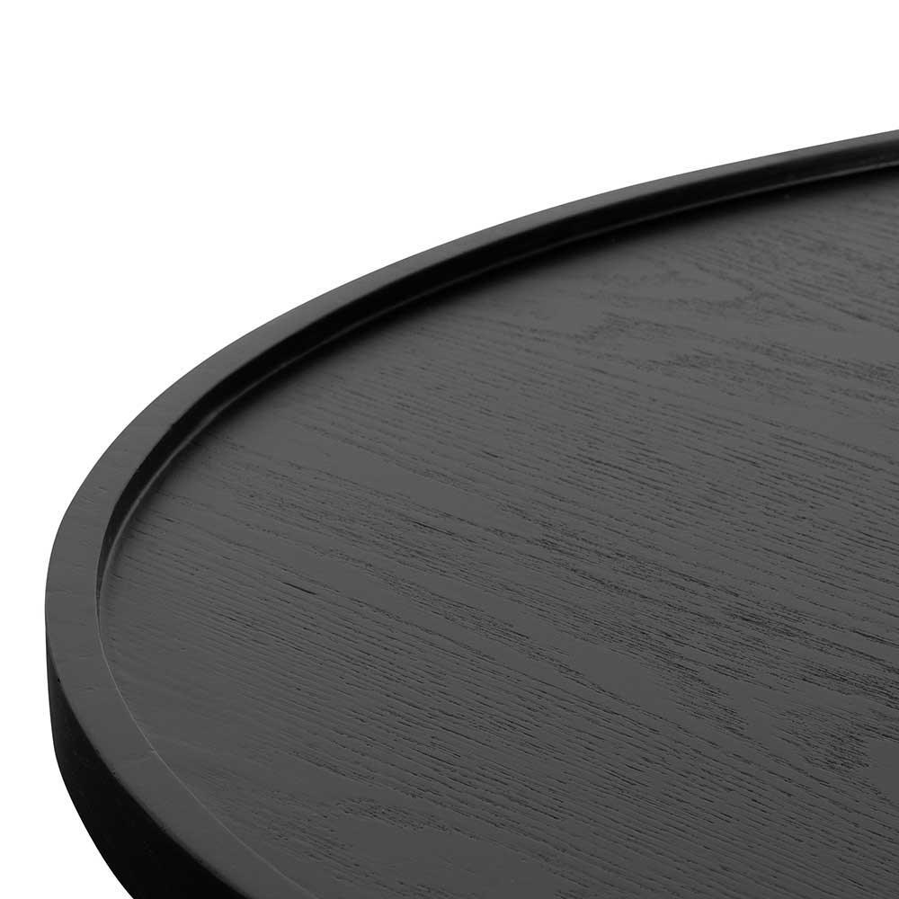 CCF6421-CN 1.1m Wooden Round Coffee Table - Black - Furniture Castle