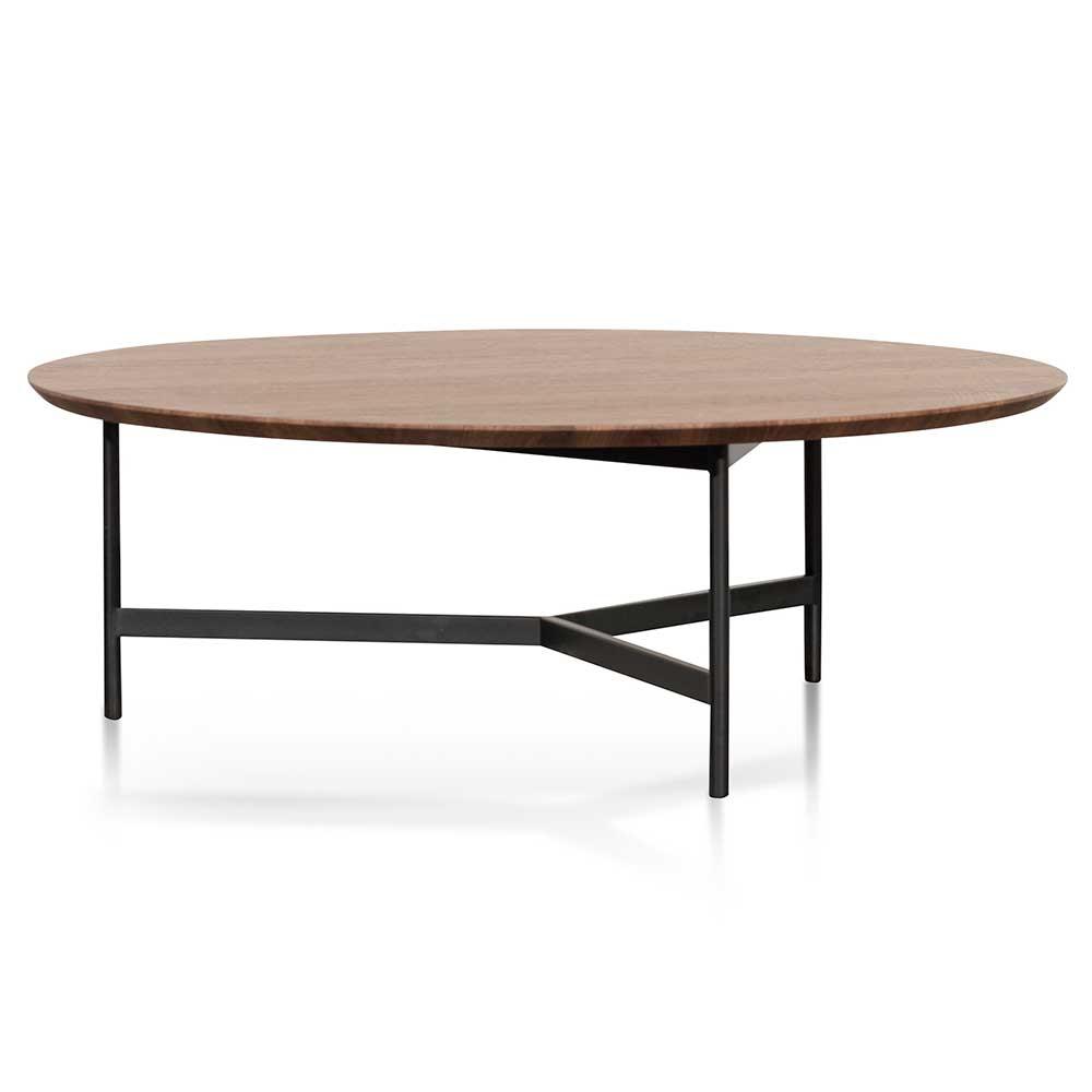 CCF6422-CN 100cm Wooden Round Coffee Table - Walnut - Furniture Castle