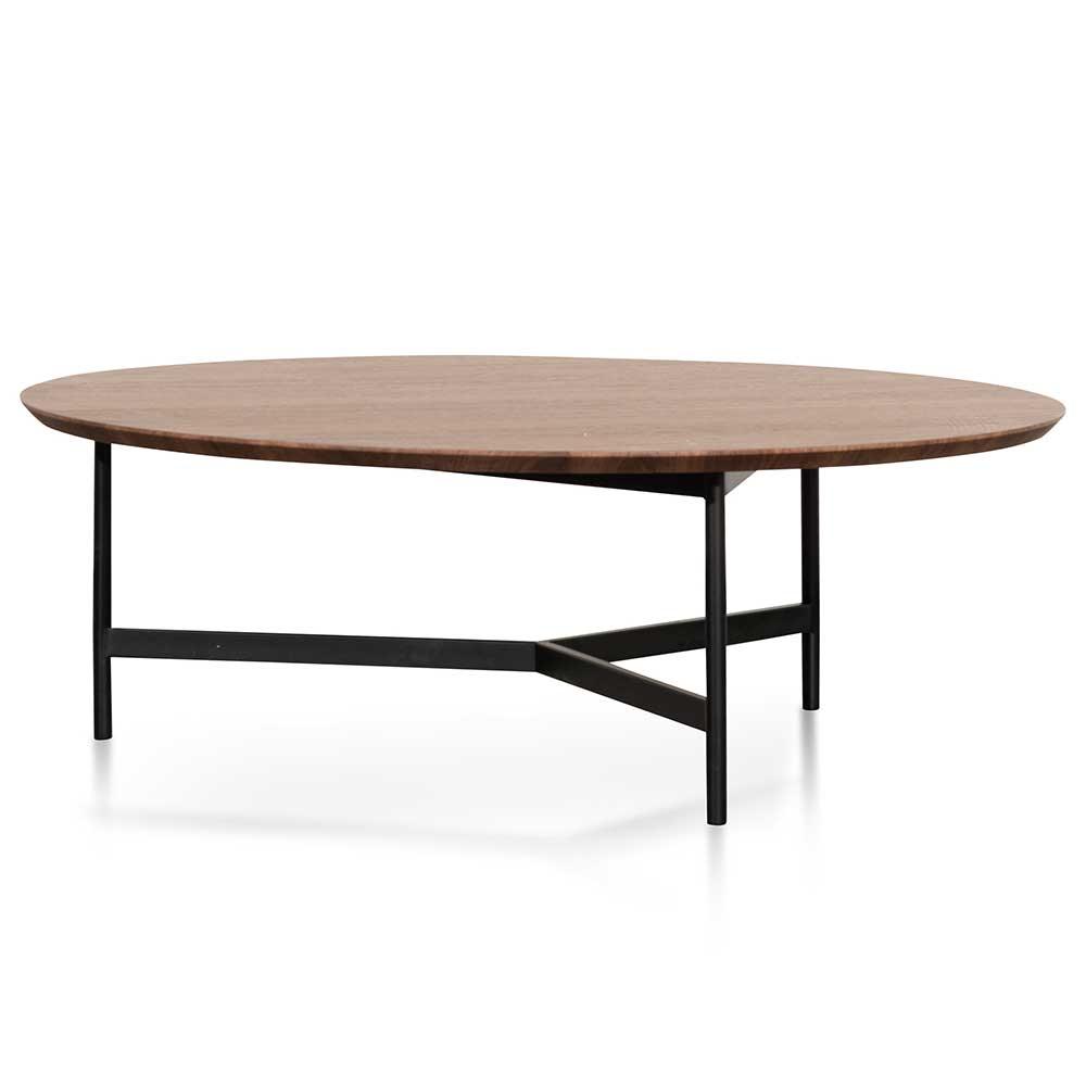 CCF6422-CN 100cm Wooden Round Coffee Table - Walnut - Furniture Castle