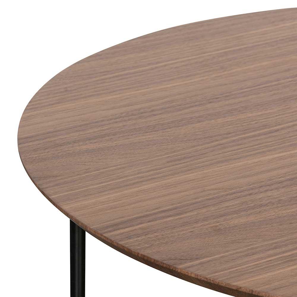 CCF6422-CN 100cm Wooden Round Coffee Table - Walnut - Furniture Castle