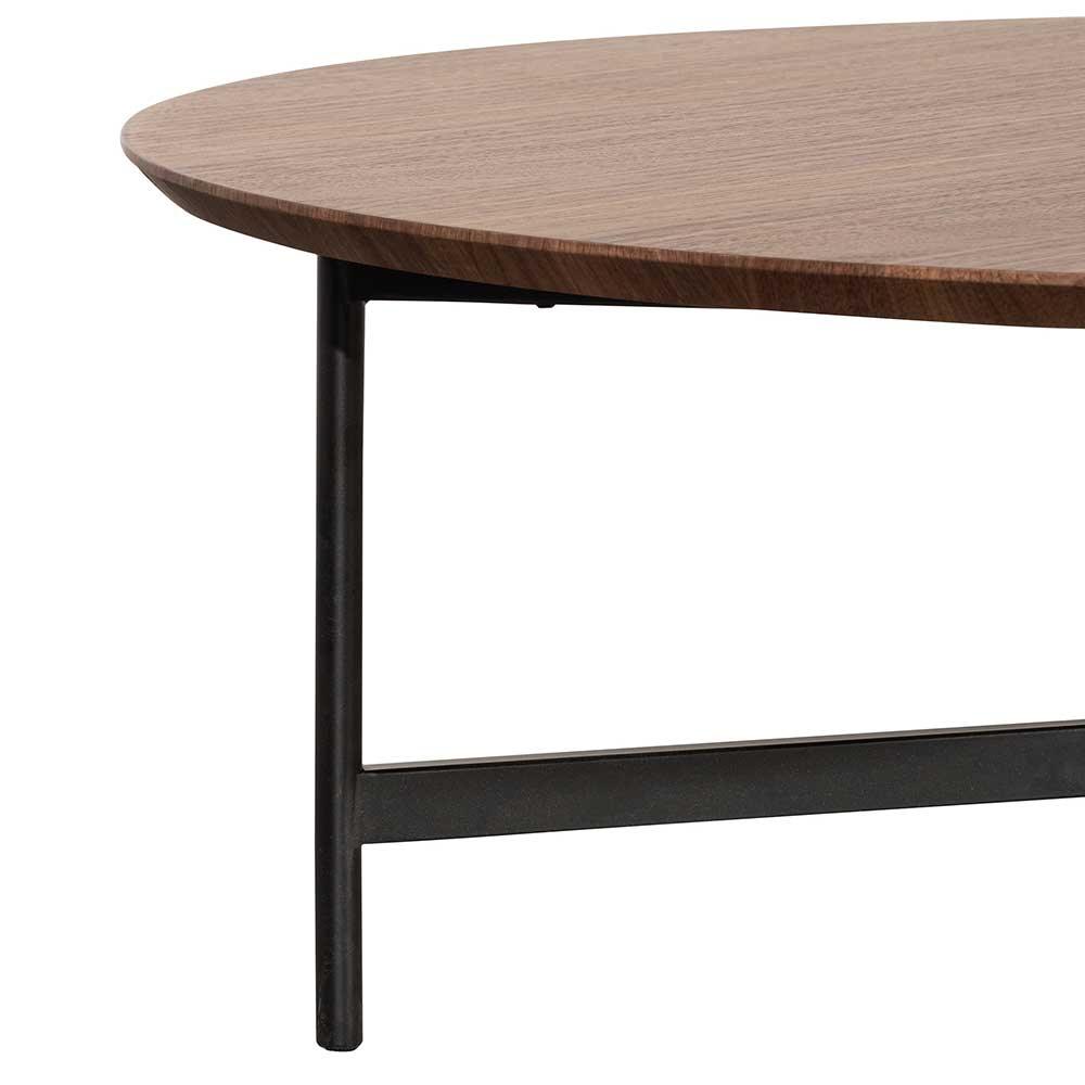 CCF6422-CN 100cm Wooden Round Coffee Table - Walnut - Furniture Castle