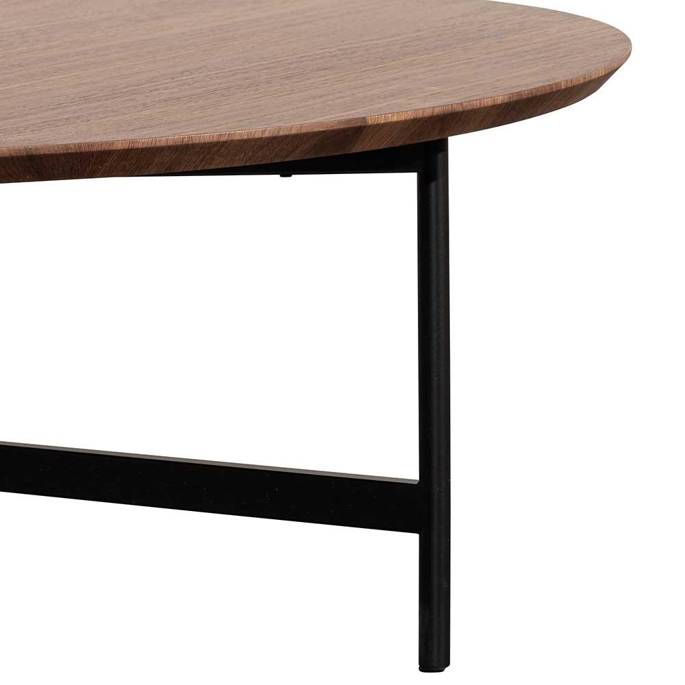 CCF6422-CN 100cm Wooden Round Coffee Table - Walnut - Furniture Castle