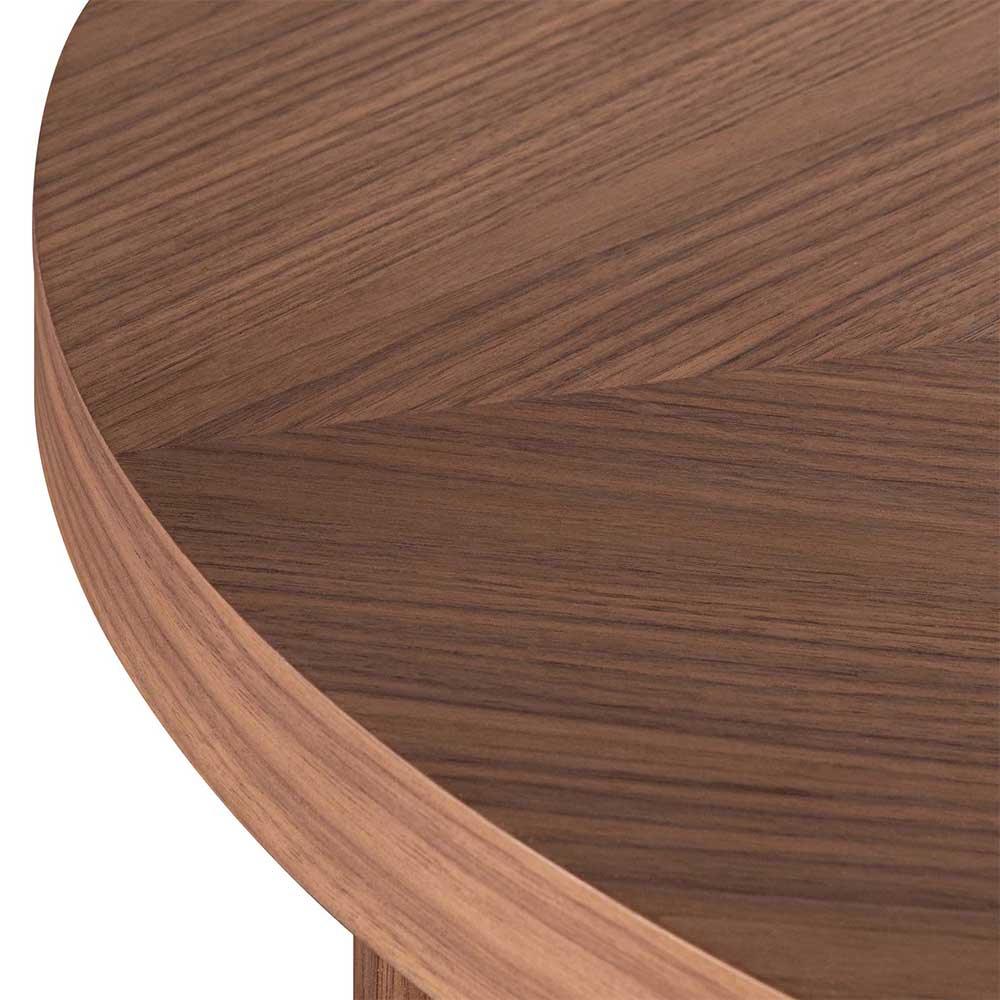 CCF6426-CN 100cm Wooden Round Coffee Table - Walnut - Furniture Castle