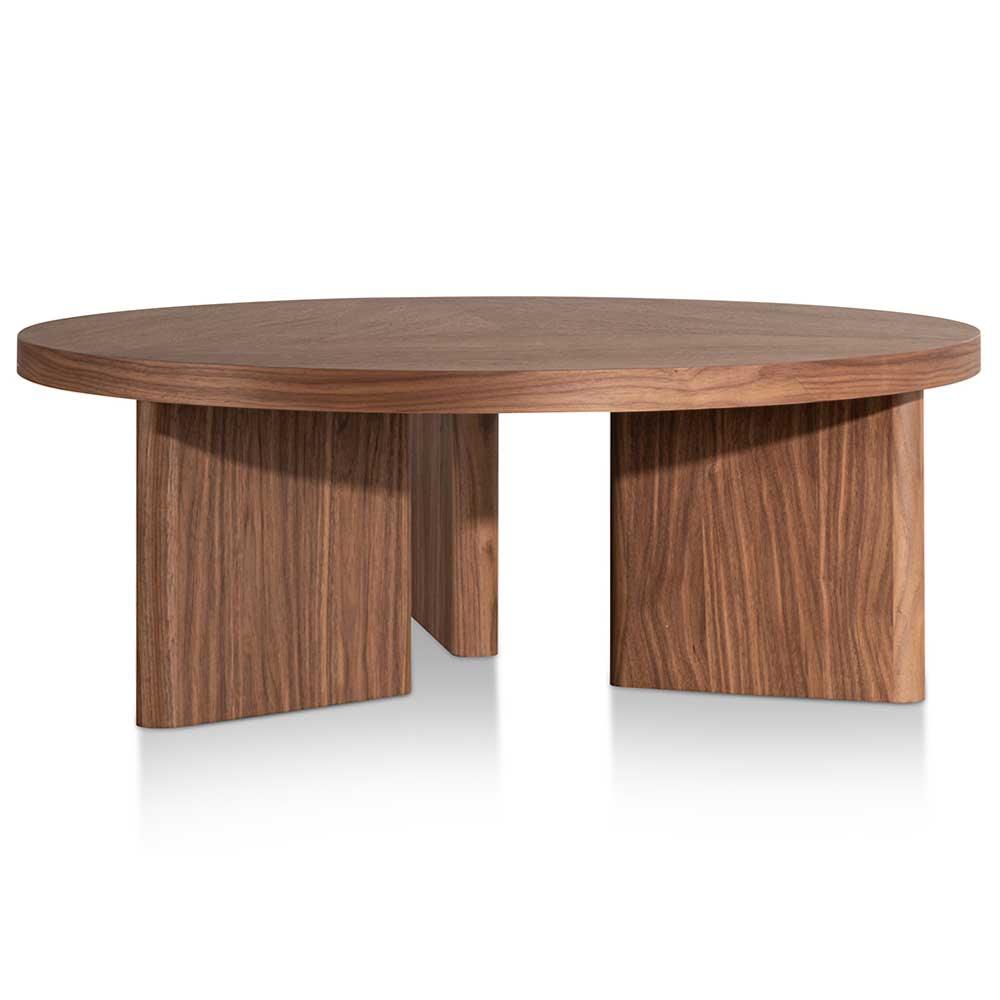 CCF6426-CN 100cm Wooden Round Coffee Table - Walnut - Furniture Castle