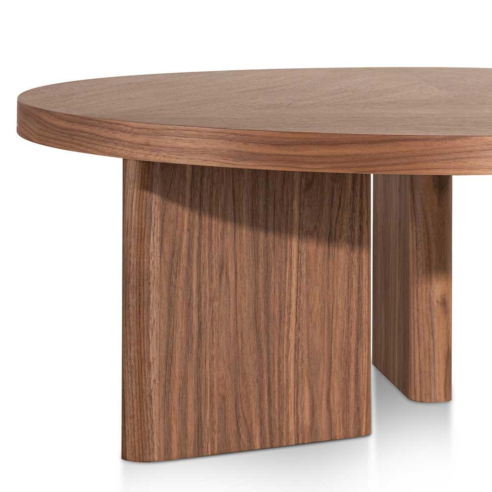 CCF6426-CN 100cm Wooden Round Coffee Table - Walnut - Furniture Castle