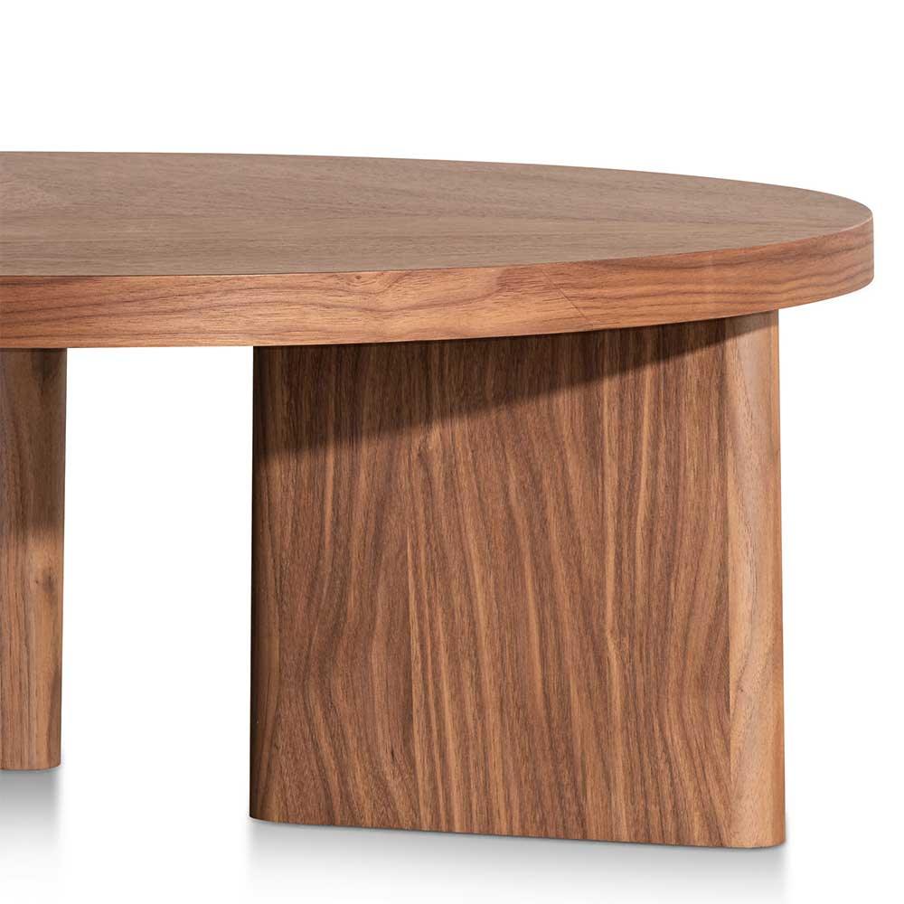 CCF6426-CN 100cm Wooden Round Coffee Table - Walnut - Furniture Castle