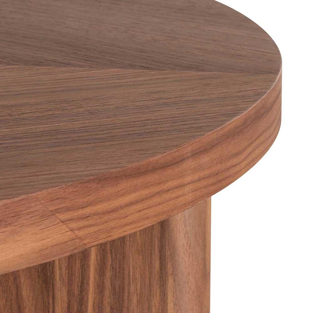 CCF6426-CN 100cm Wooden Round Coffee Table - Walnut - Furniture Castle