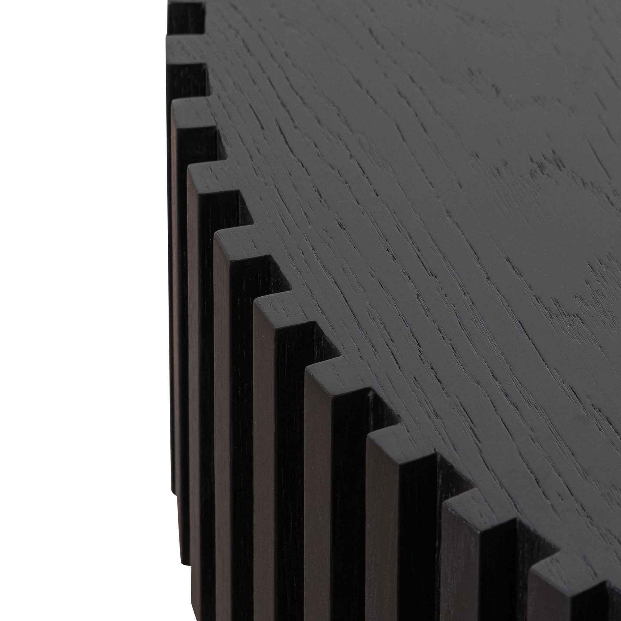 CCF6453-CN Oak Round Coffee Table - Black - Furniture Castle