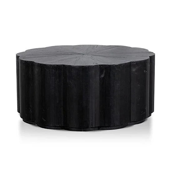 CCF6477-NI 100cm Round Coffee Table - Full Black - Furniture Castle