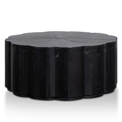 CCF6477-NI 100cm Round Coffee Table - Full Black - Furniture Castle