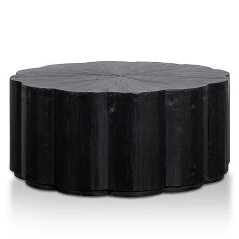 CCF6477-NI 100cm Round Coffee Table - Full Black - Furniture Castle