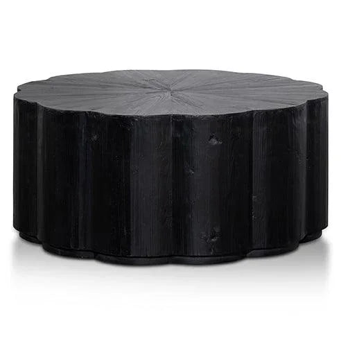 CCF6477-NI 100cm Round Coffee Table - Full Black - Furniture Castle