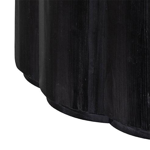 CCF6477-NI 100cm Round Coffee Table - Full Black - Furniture Castle