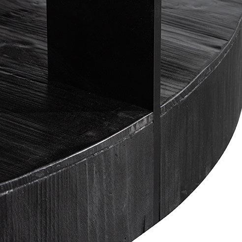 CCF6482-NI 100cm Round Coffee Table - Full Black - Furniture Castle