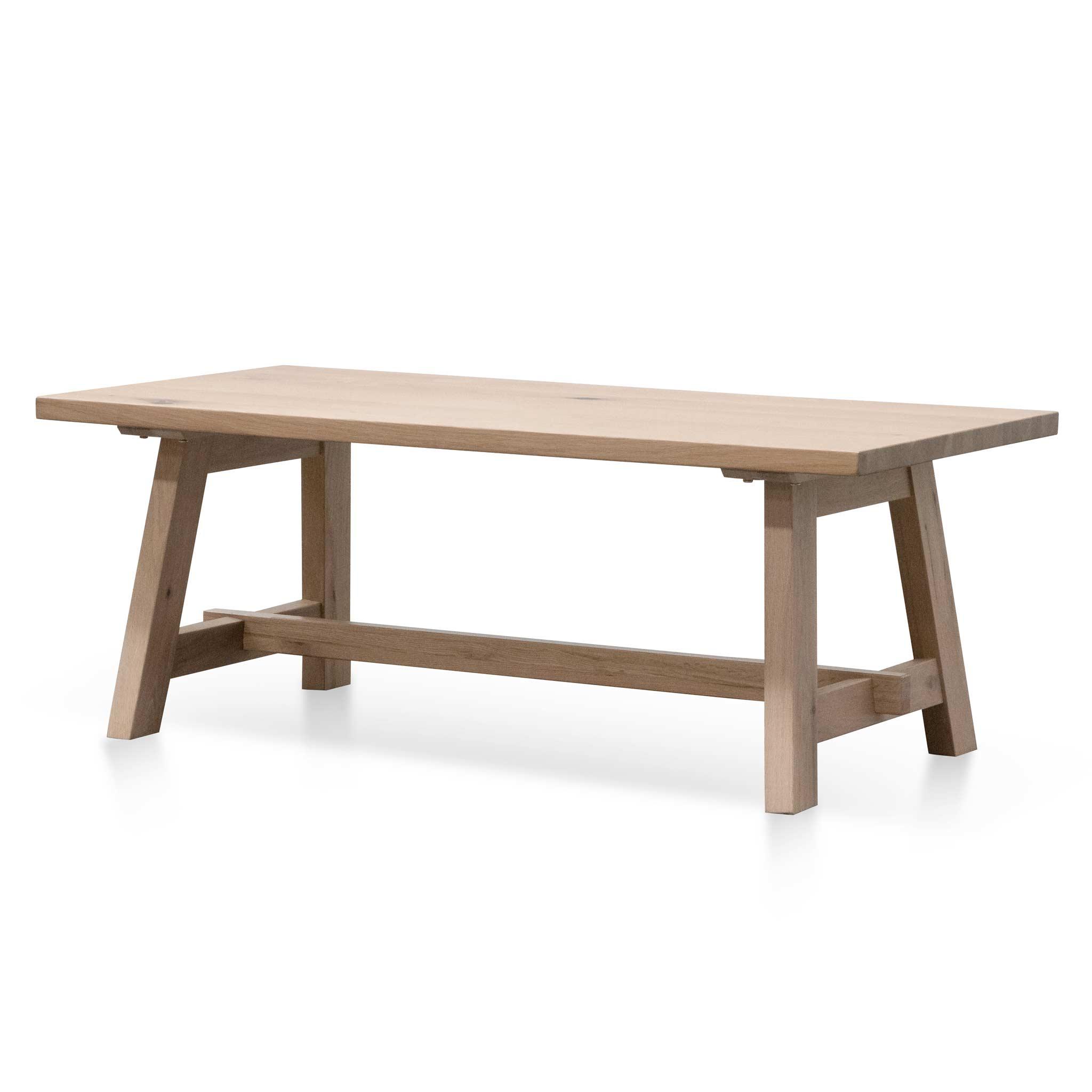 CCF6553-SI 1.2m Wooden Coffee Table - Washed Natural - Furniture Castle