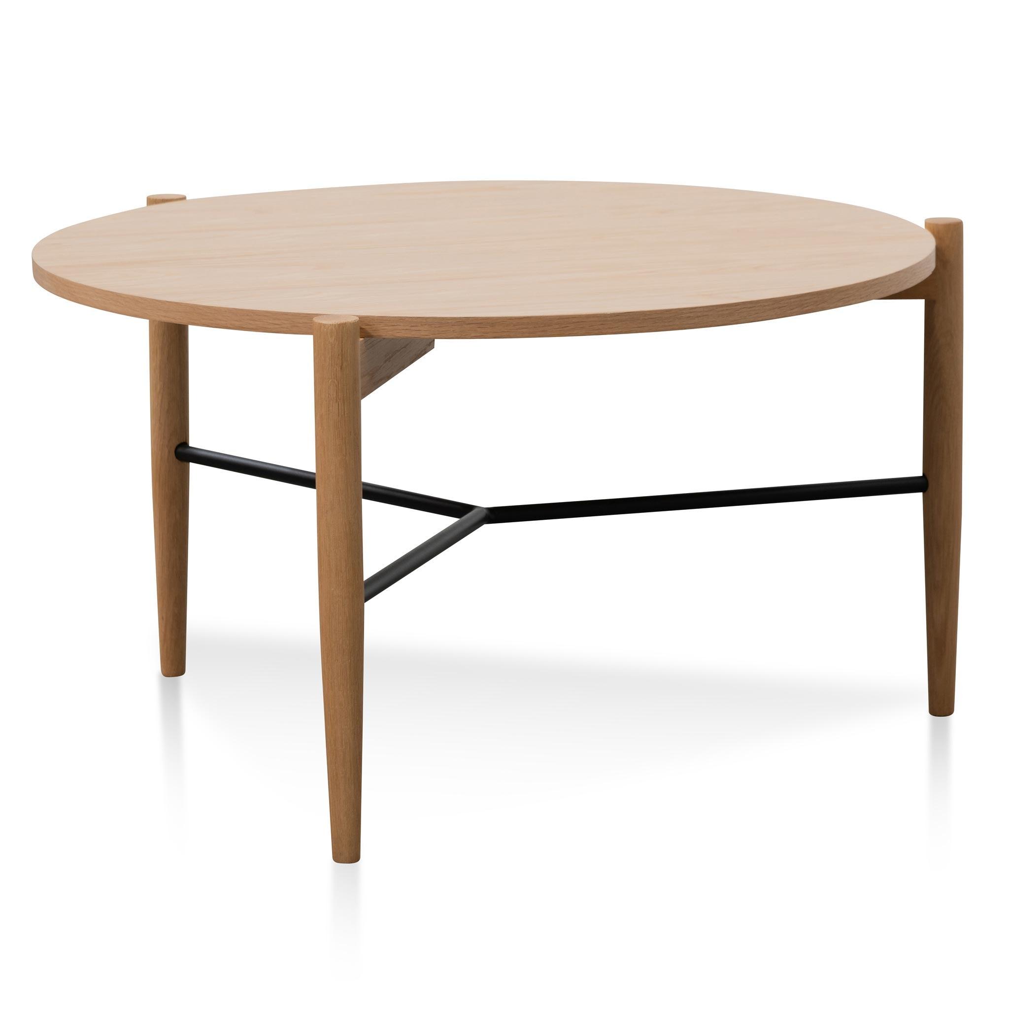 CCF6602-KD Round Coffee Table - Natural - Furniture Castle
