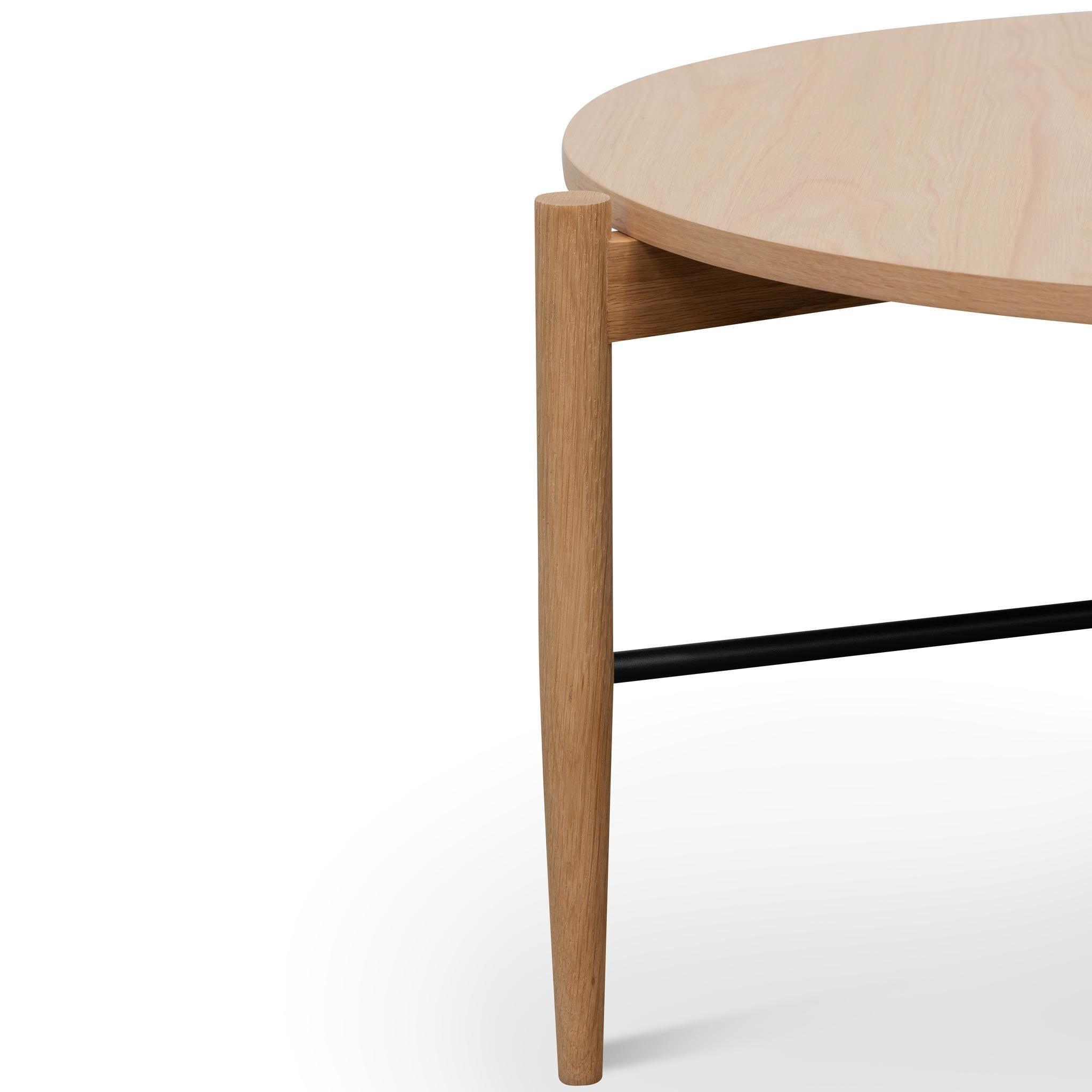 CCF6602-KD Round Coffee Table - Natural - Furniture Castle