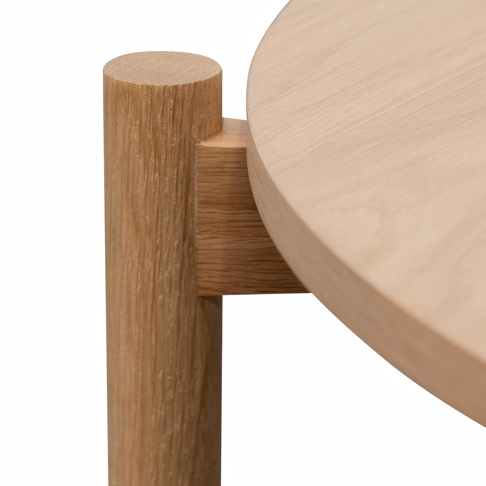 CCF6602-KD Round Coffee Table - Natural - Furniture Castle