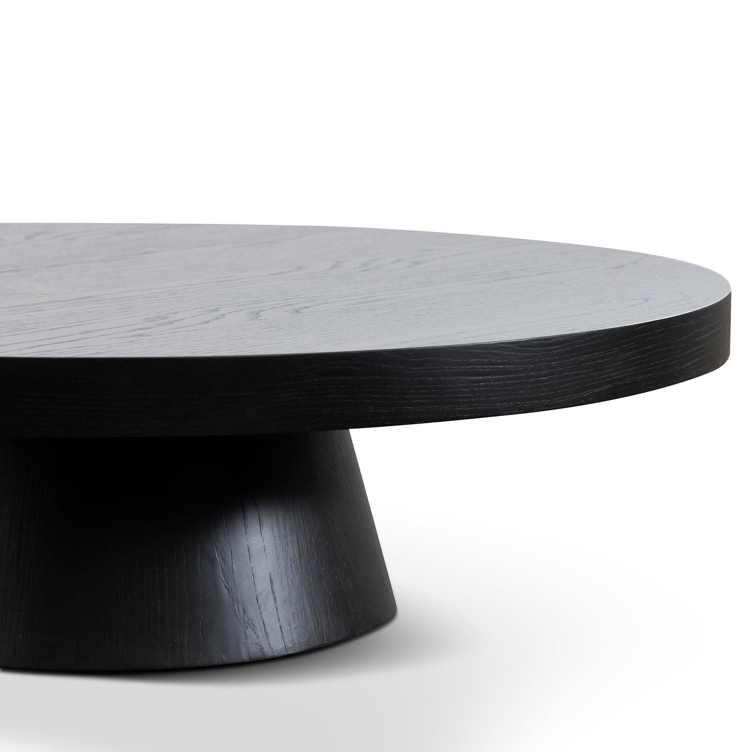 CCF6604-CN 1.1m Round Coffee Table - Black Oak - Furniture Castle