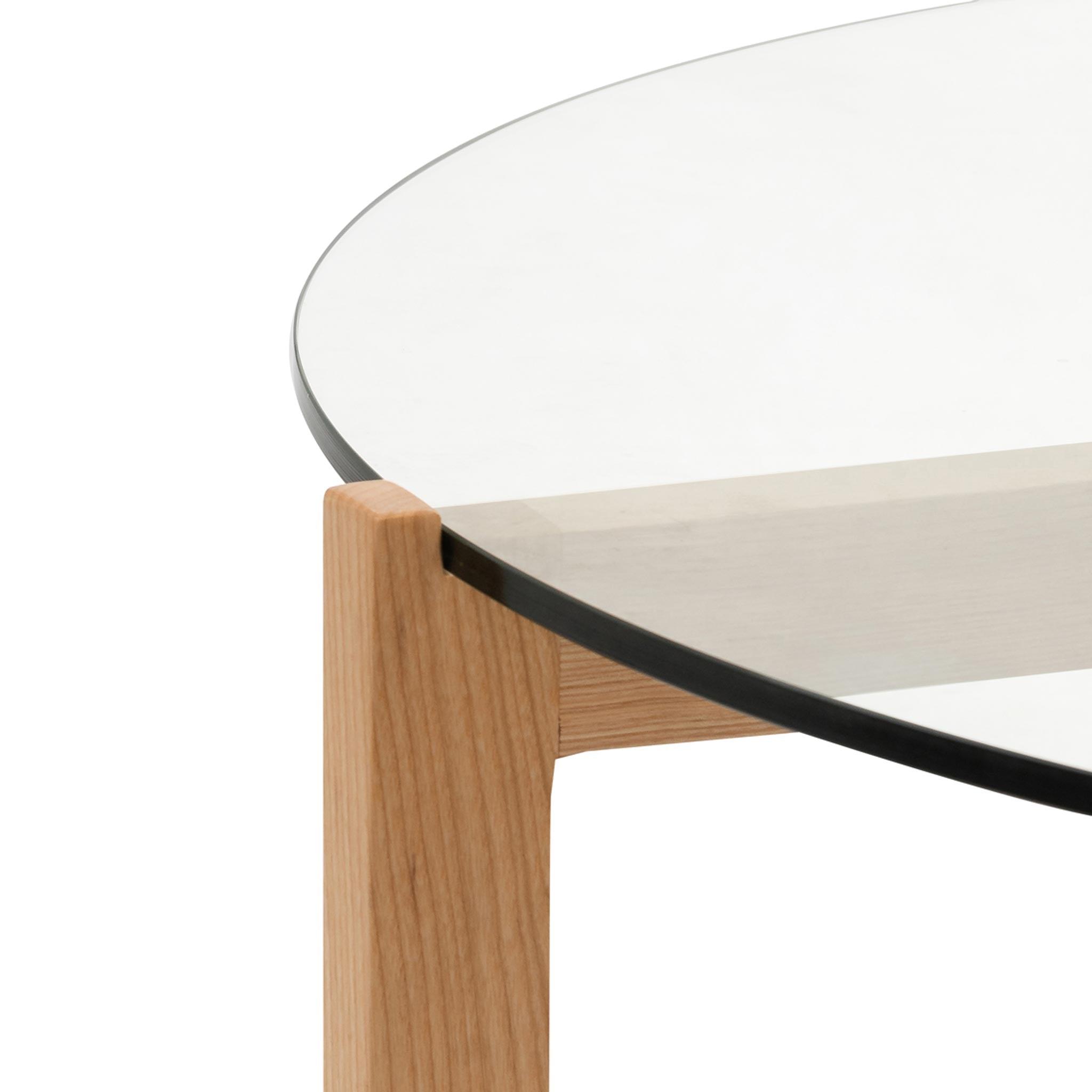 CCF6730-DW 103cm Round Glass Top Coffee Table - Furniture Castle