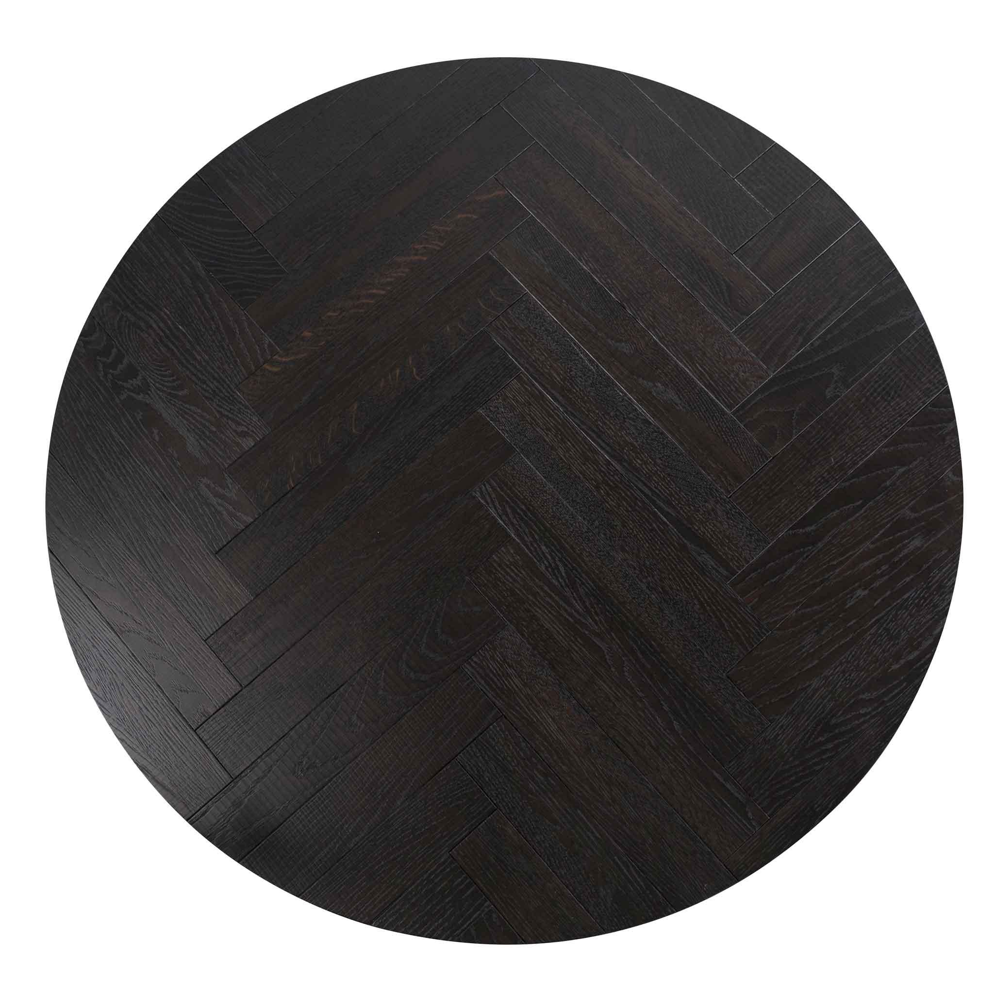 CCF6732-VN Round Coffee Table - Peppercorn and Brass - Furniture Castle