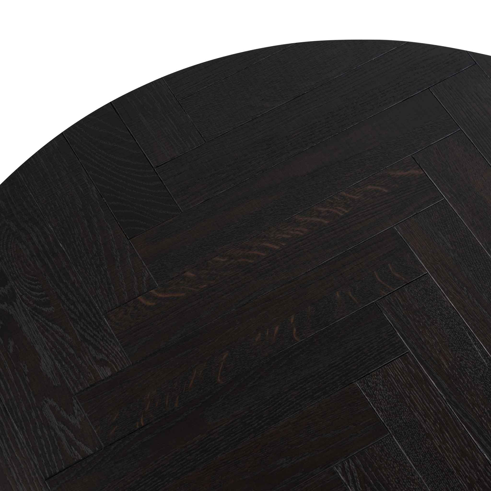CCF6732-VN Round Coffee Table - Peppercorn and Brass - Furniture Castle