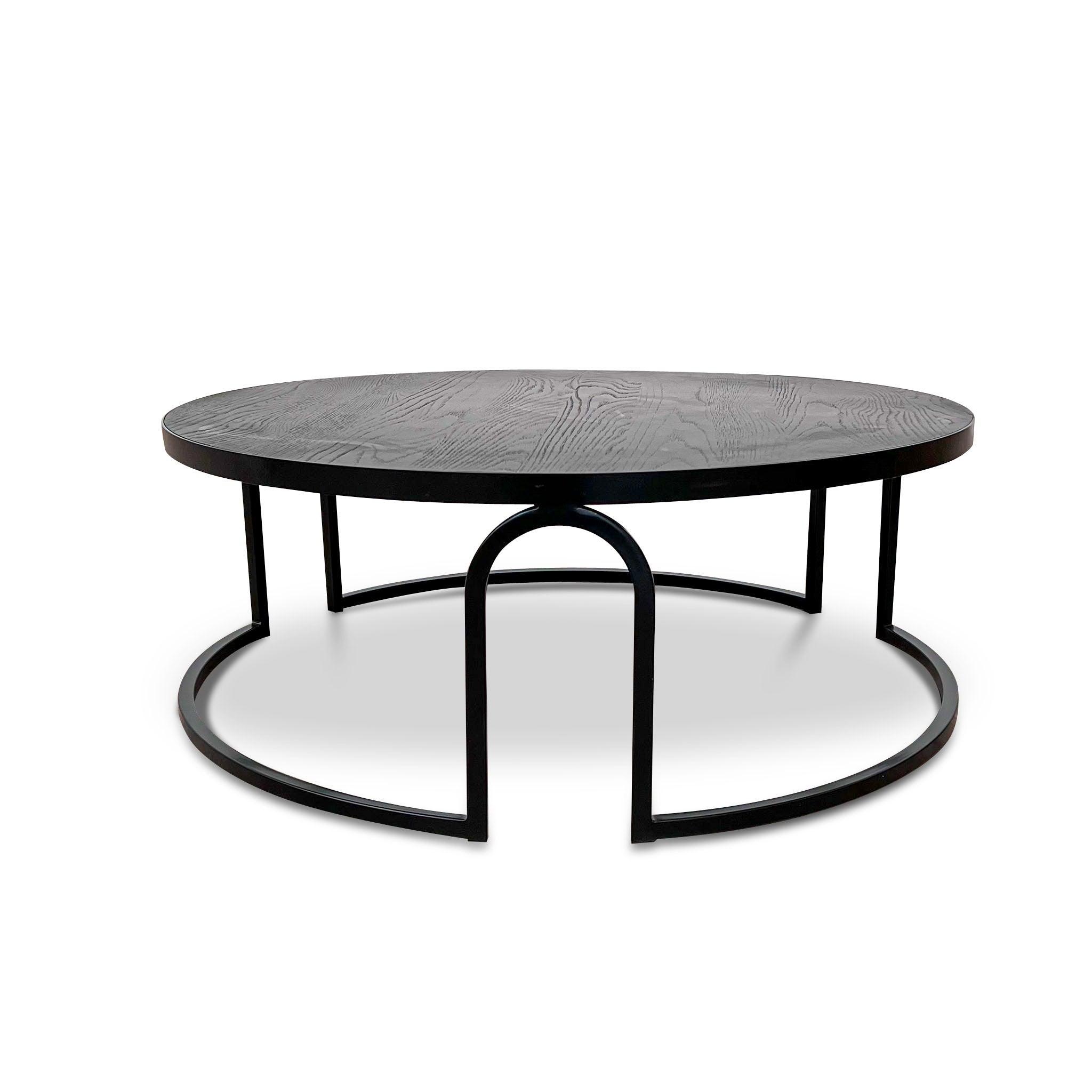 CCF6783-NI Oak Coffee Table - Full Black - Furniture Castle