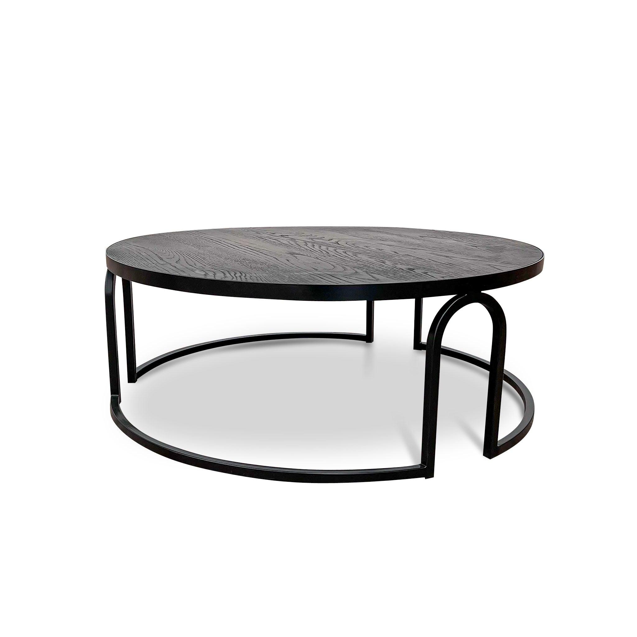 CCF6783-NI Oak Coffee Table - Full Black - Furniture Castle
