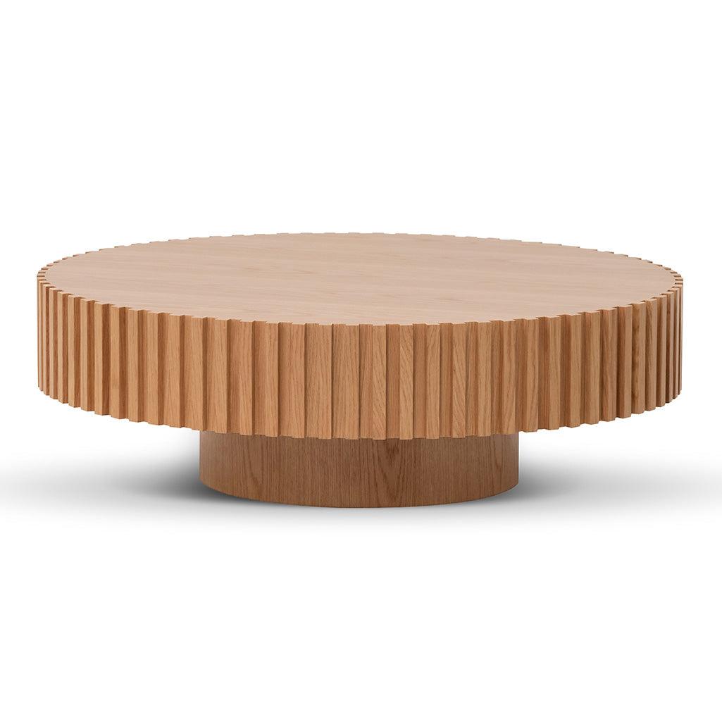 CCF6860-CN Oak Round Coffee Table - Natural - Furniture Castle