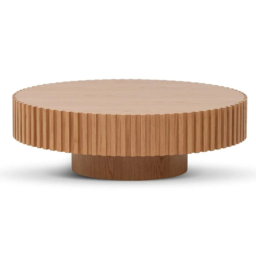 CCF6860-CN Oak Round Coffee Table - Natural - Furniture Castle