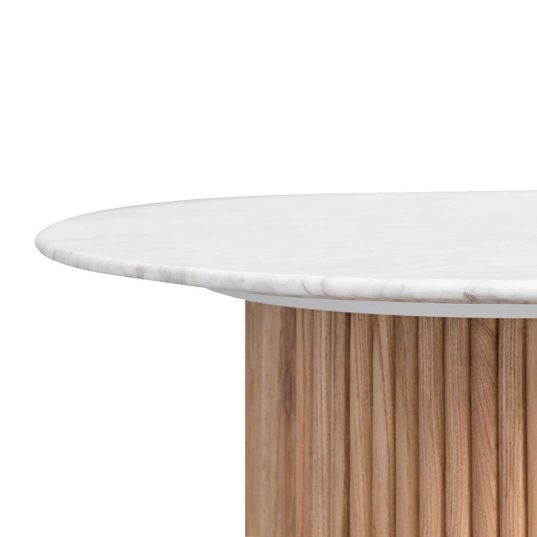 CCF8269-DW 1.3m Marble Top Oval Coffee Table - Natural - Furniture Castle